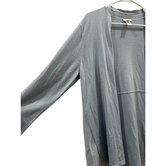 J. Jill Women’s Blue Cardigan Open Front Long Sleeve Wool Blend Size Large - Picture 3 of 5